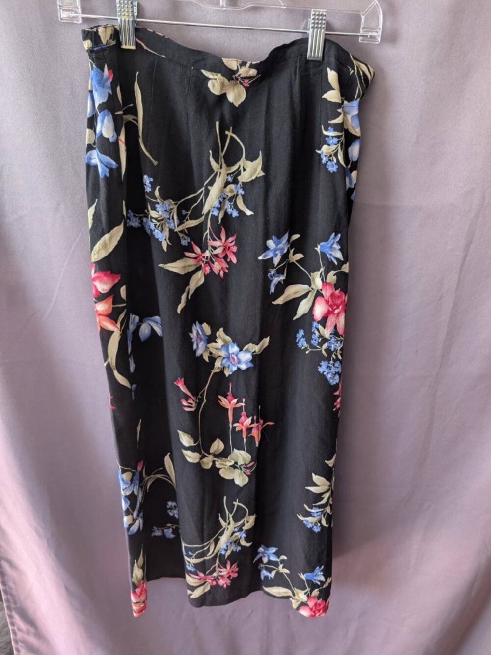 Alfred Dunner Floral and Black Skirt Size 10